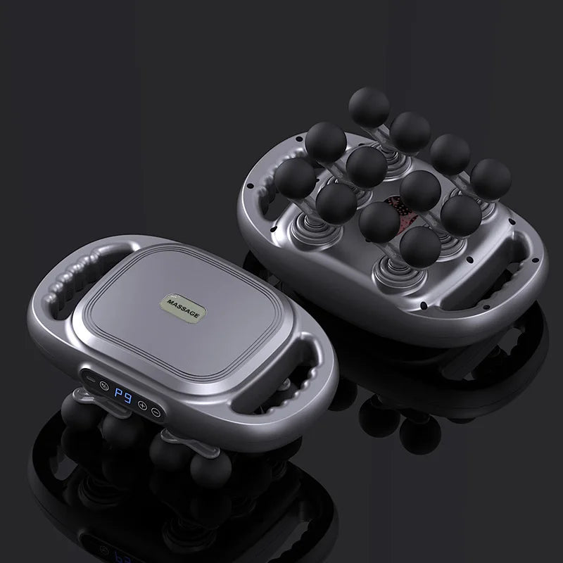 12 head massage gun, deep tissue impact massager, suitable for the back, shoulders, legs, and feet - silent handheld massage dev