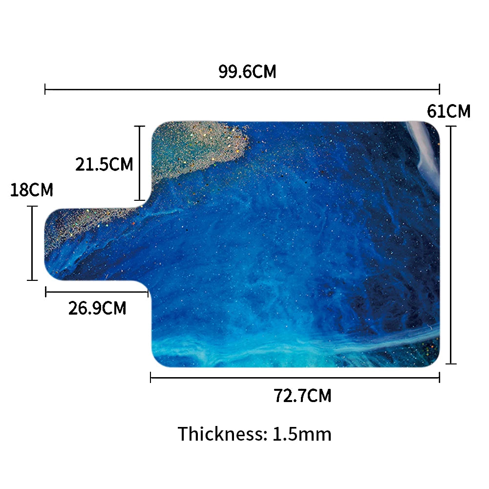 Rubber Exercise Pad Anti-Slip Fitness Yoga Mat Core Training Breathable Portable High-Temperature Resistant for Home Gym Office