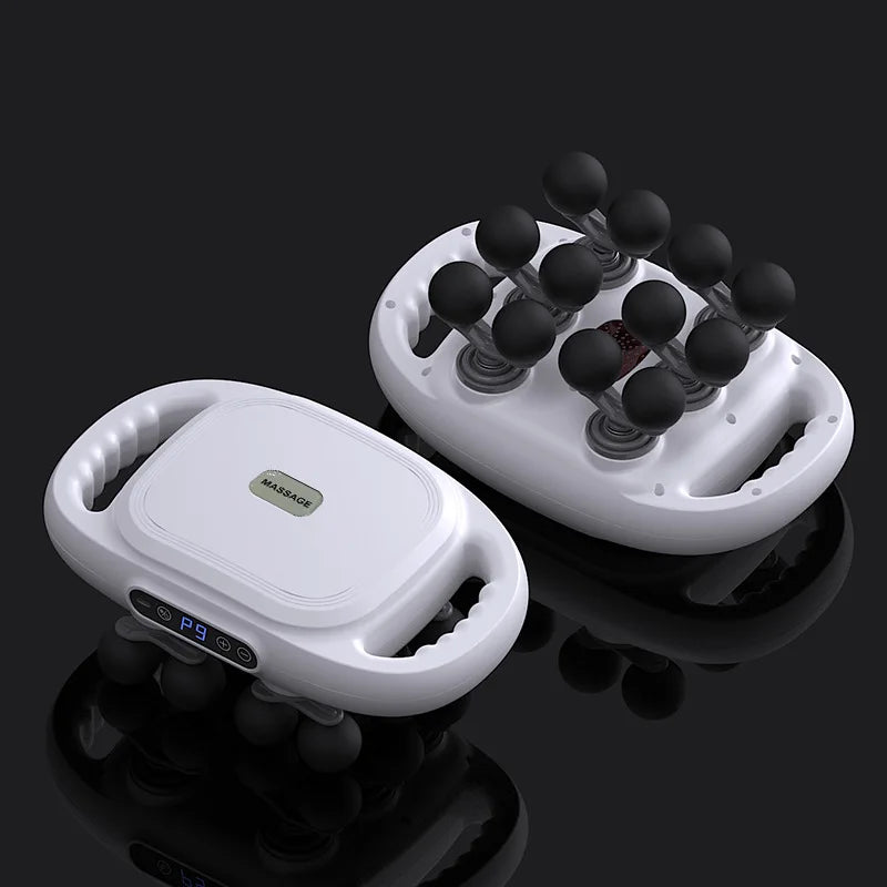 12 head massage gun, deep tissue impact massager, suitable for the back, shoulders, legs, and feet - silent handheld massage dev