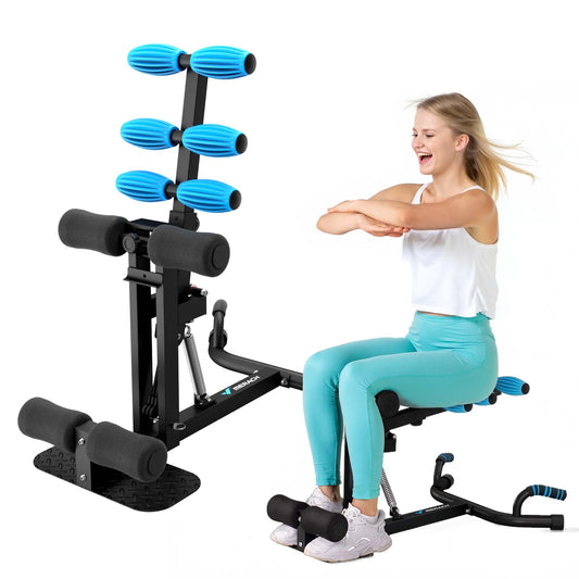 MERACH Deep Squat Machine Adjustable Glutes Trainer Machine Core Leg Push Up Workout Machine Multifunctional Buttocks Machine