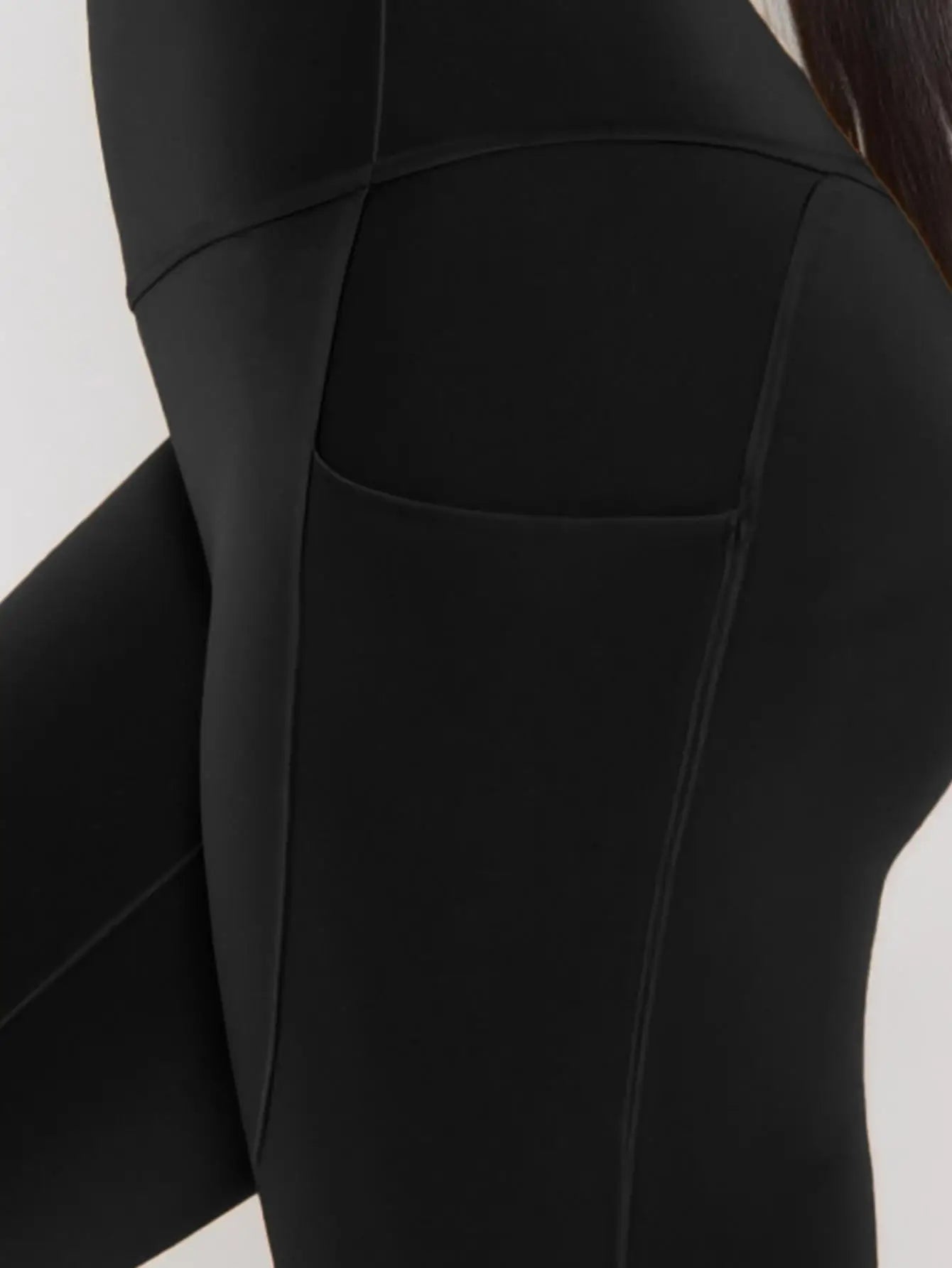 Women's Black Plus Size High-Waisted Yoga Leggings, Flexible Comfortable Fit, For Pilates Gym Running Hiking Daily Workout