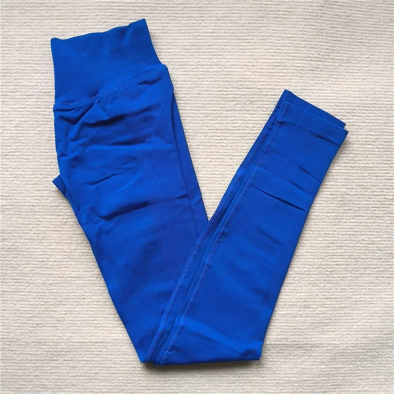 Seamless Sporty Leggings High Elastic Yoga Leggings Fitness Pants Butt Lifting Tights Tummy Control Squat Proof Workout Tights