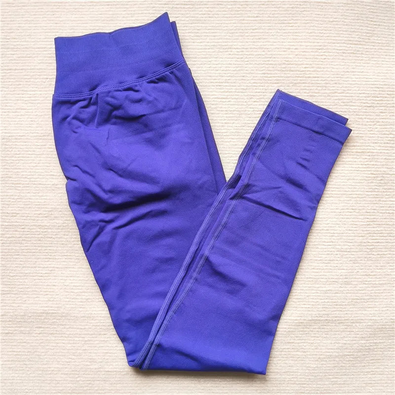 Seamless Sporty Leggings High Elastic Yoga Leggings Fitness Pants Butt Lifting Tights Tummy Control Squat Proof Workout Tights