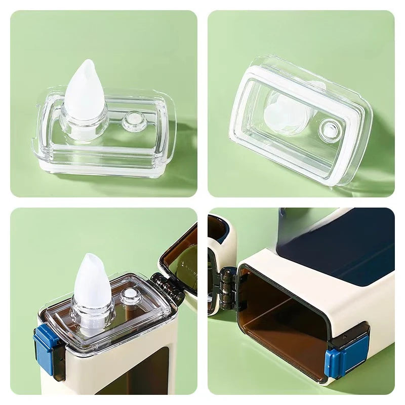 1pc 350ml sports water bottle, square portable plastic water bottle, fitness cup, outdoor sports water bottle