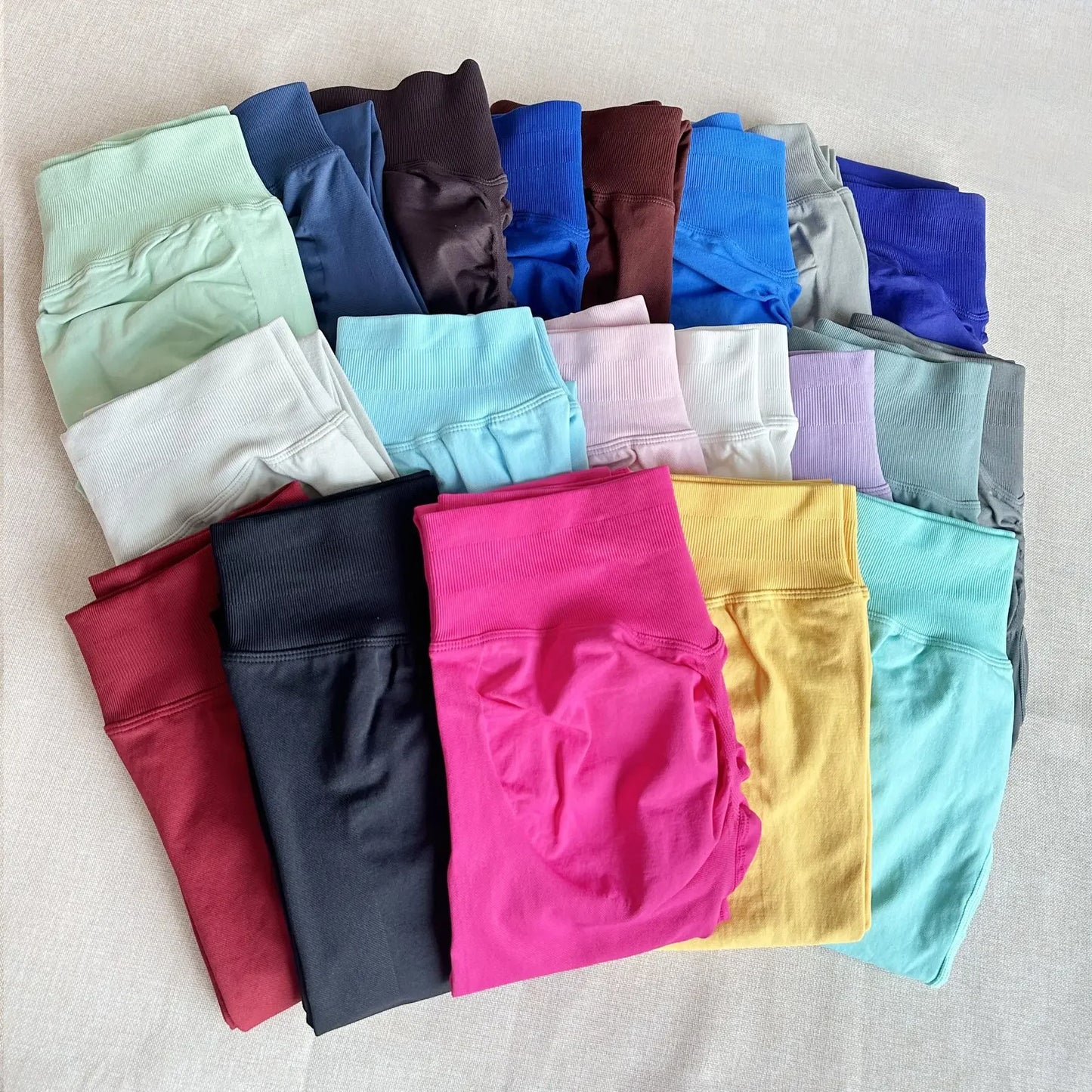 Seamless Sporty Leggings High Elastic Yoga Leggings Fitness Pants Butt Lifting Tights Tummy Control Squat Proof Workout Tights