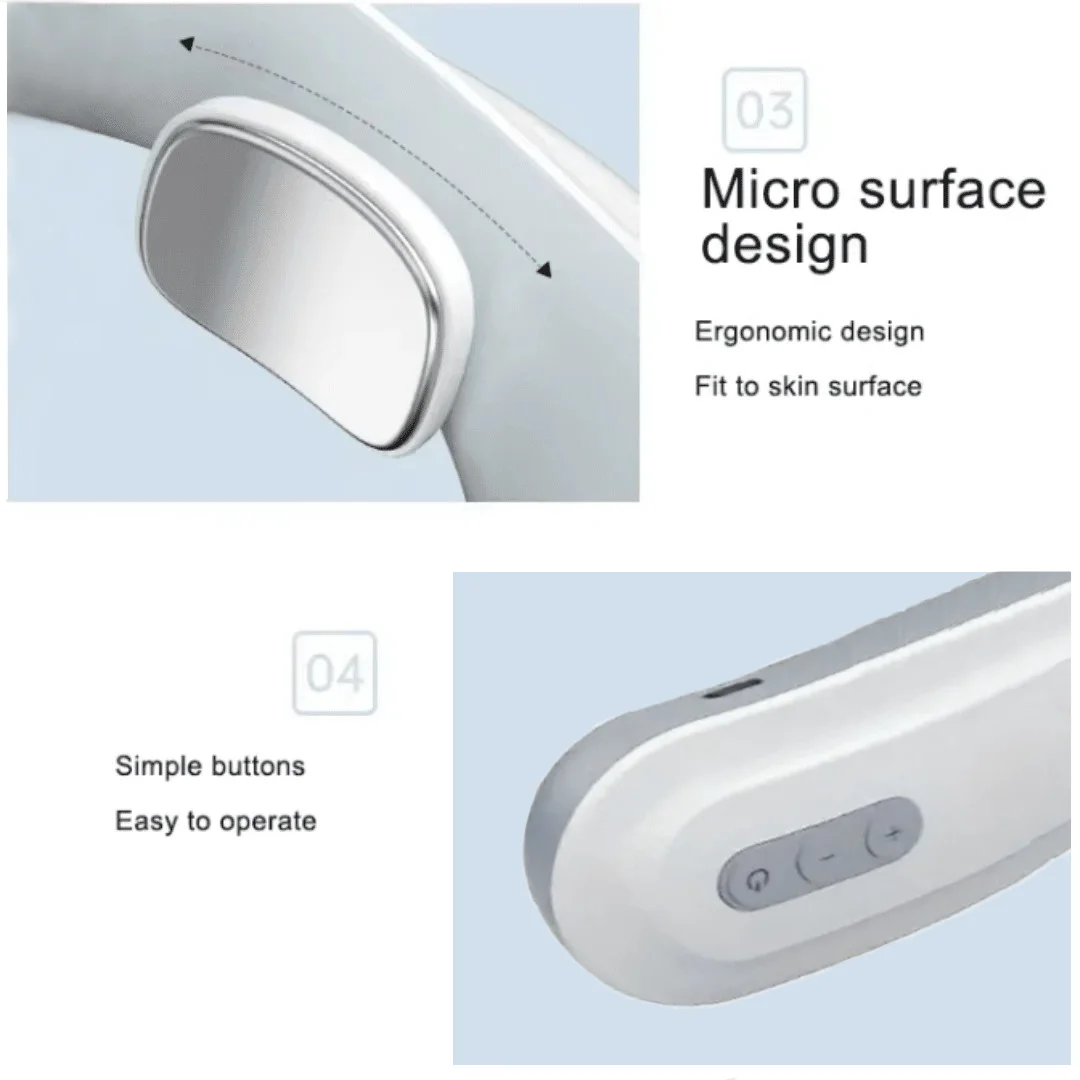 Four heads Adjustable USB Charging Neck Massager Heating Function Breathing Light For Neck Pain Relief And Relaxation