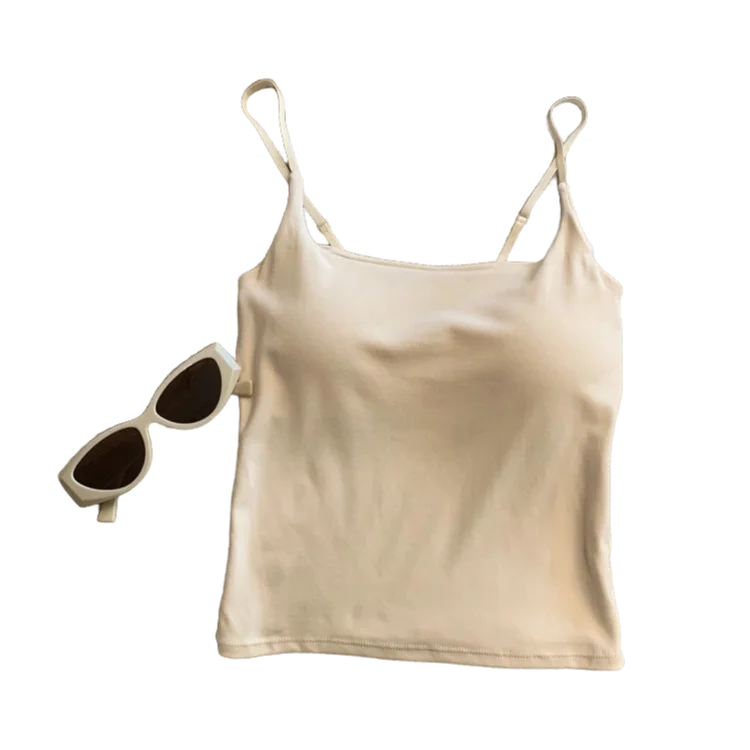 New Simple Cotton Summer Sling Camisole Women Girls Crop Top Sleeveless Shirt Lady Bra Tops Straps Skinny Camisole look thinner