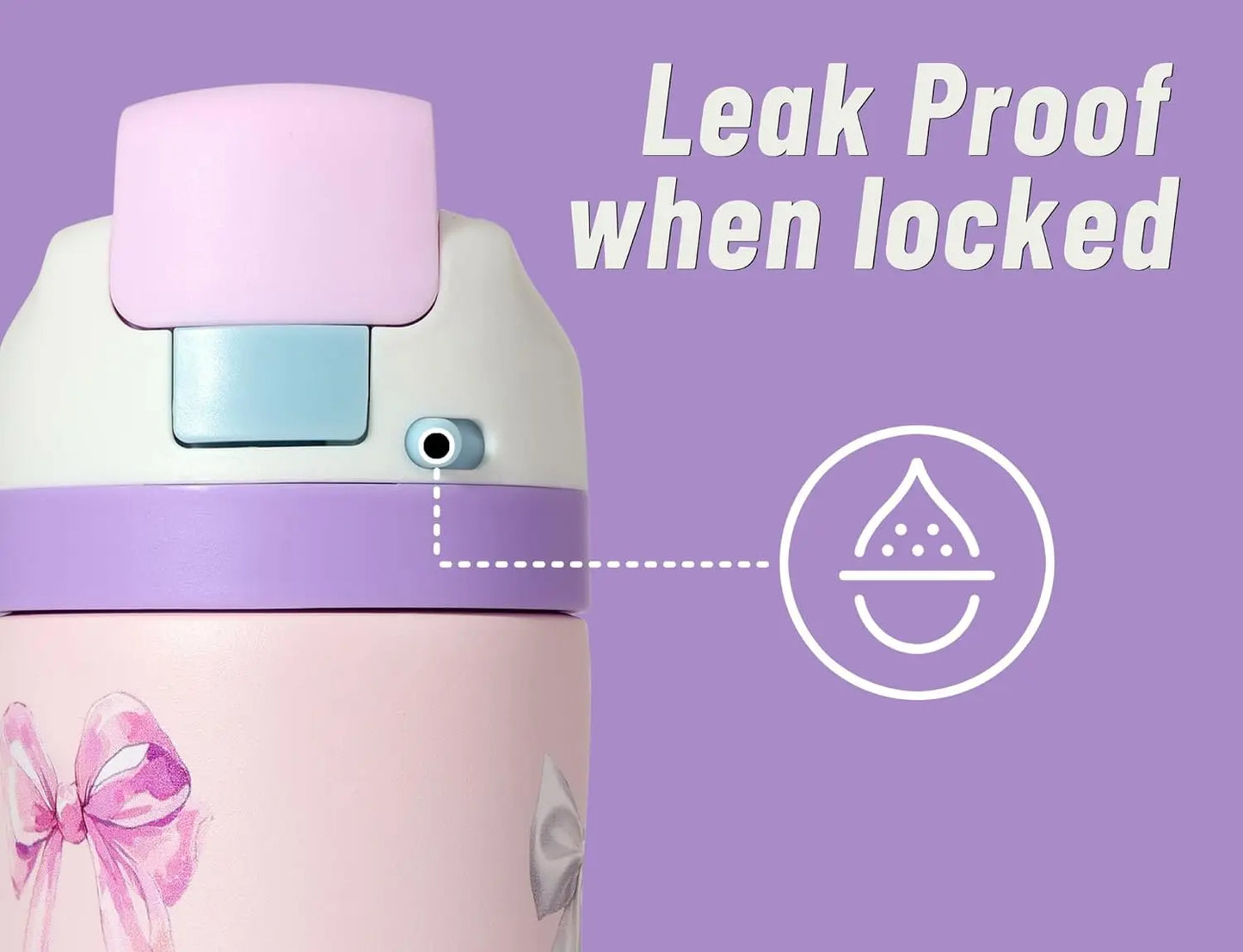 32oz Insulated Stainless Steel Water Bottle with Straw, Leak-Proof Thermos BPA-Free for Sports, Travel, School