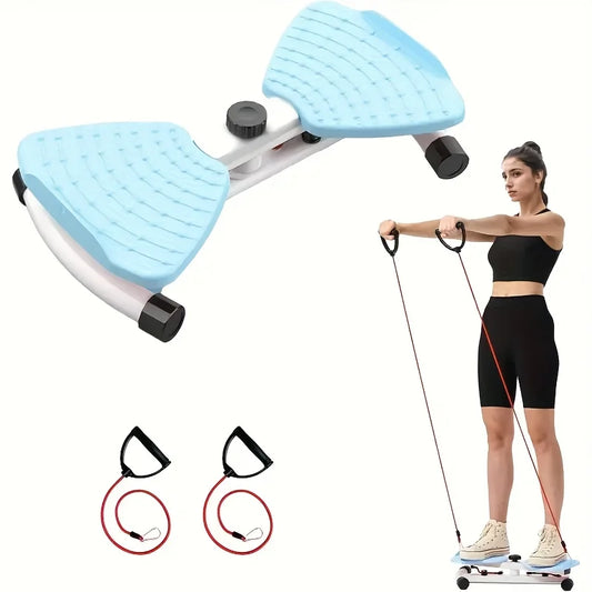 Twist Waist Plate, 20.87 Inch Waist Twister Machine with 2x30 Inch Ropes, 300 lbs Capacity Ab Twisting Fitness for Men & Women