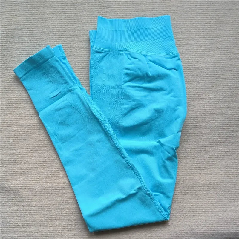 Seamless Sporty Leggings High Elastic Yoga Leggings Fitness Pants Butt Lifting Tights Tummy Control Squat Proof Workout Tights