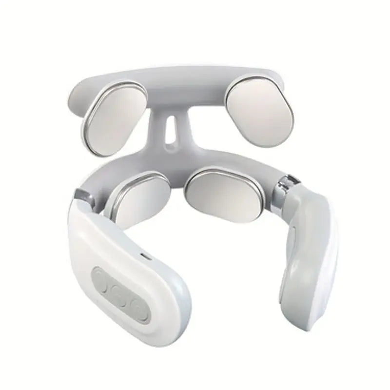 Four heads Adjustable USB Charging Neck Massager Heating Function Breathing Light For Neck Pain Relief And Relaxation