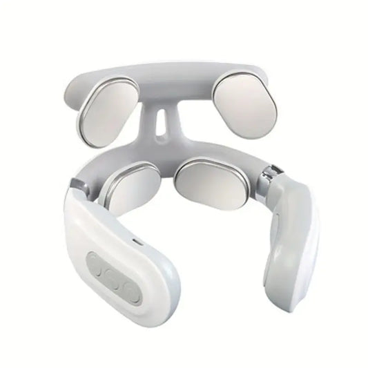 Four heads Adjustable USB Charging Neck Massager Heating Function Breathing Light For Neck Pain Relief And Relaxation