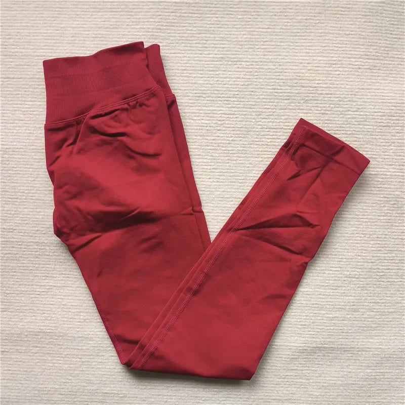 Seamless Sporty Leggings High Elastic Yoga Leggings Fitness Pants Butt Lifting Tights Tummy Control Squat Proof Workout Tights