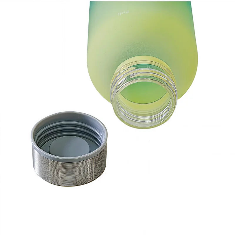 550ml Bottle With Time Marker Motivational Reusable Fitness Sports Outdoors Travel Leakproof BPA Free Frosted Plastic