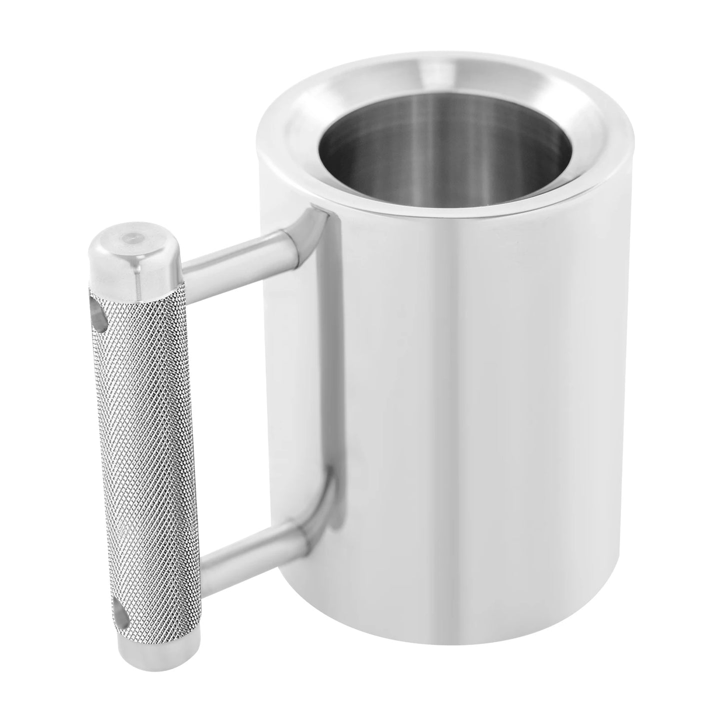 Sports Theme 300ml Capacity Heavy-Duty Stainless Steel Cup, Minimalist Style 18lbs Dumbbell Fitness Mug with Textured Handle